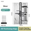 3 In 1 Auto Self Closing Door Spring Hinge 90 Degree Positioning Rustproof Heavy Duty for Interior Wooden Home Doors