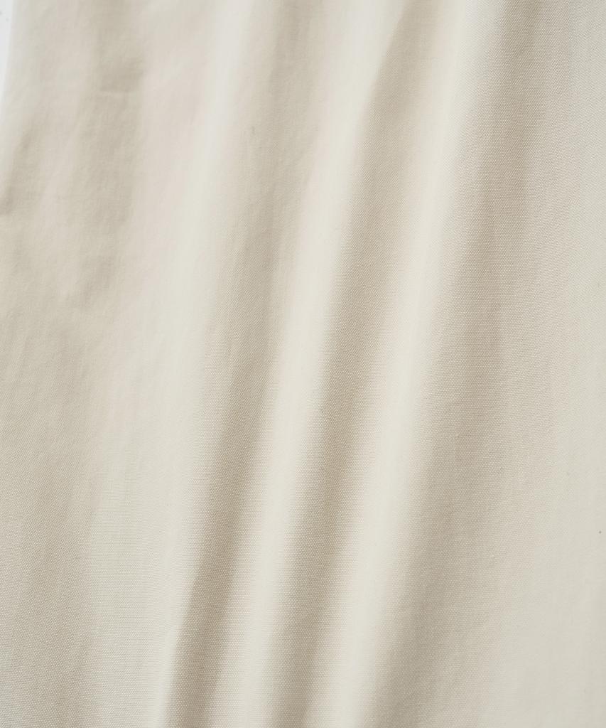 NOIRER FOR WOMAN Cotton Double-Pleated Loose-Fit Slacks (Buttercream)