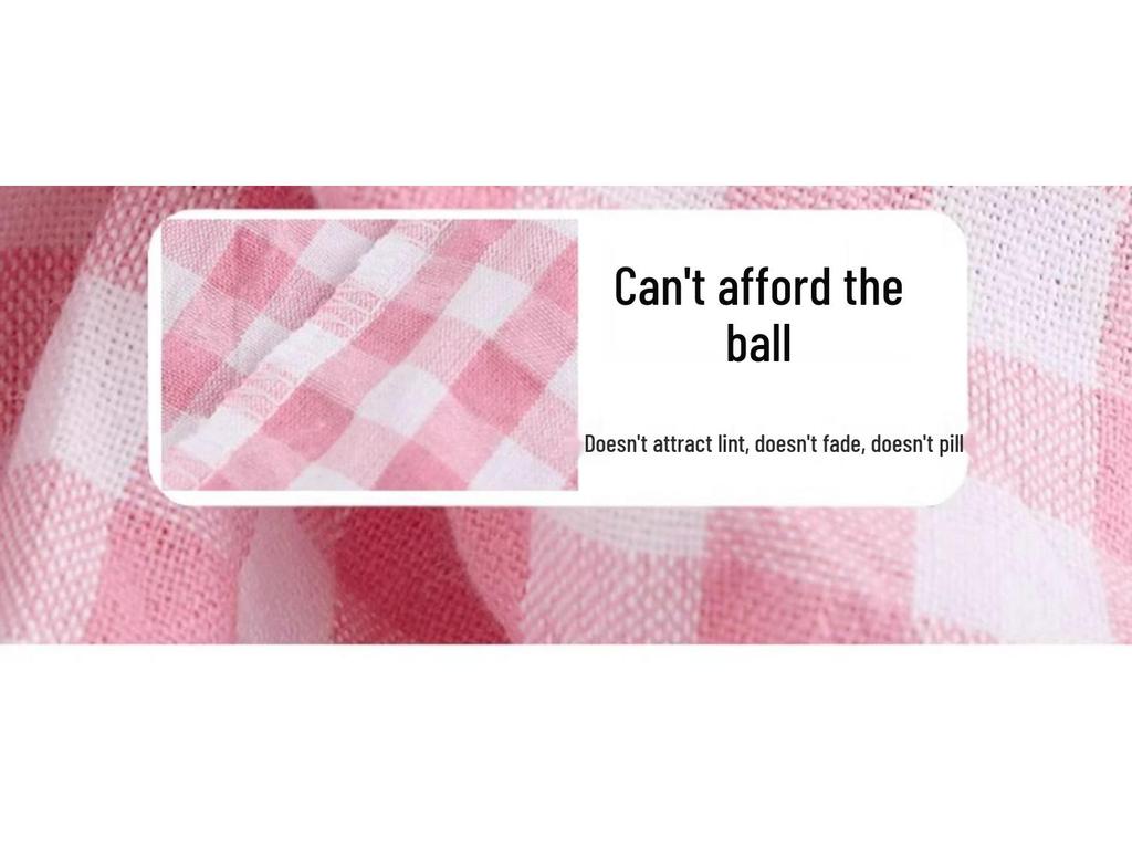 Korean Sweet Pink Check Wide-Leg High-Waist Women's Summer Pants
