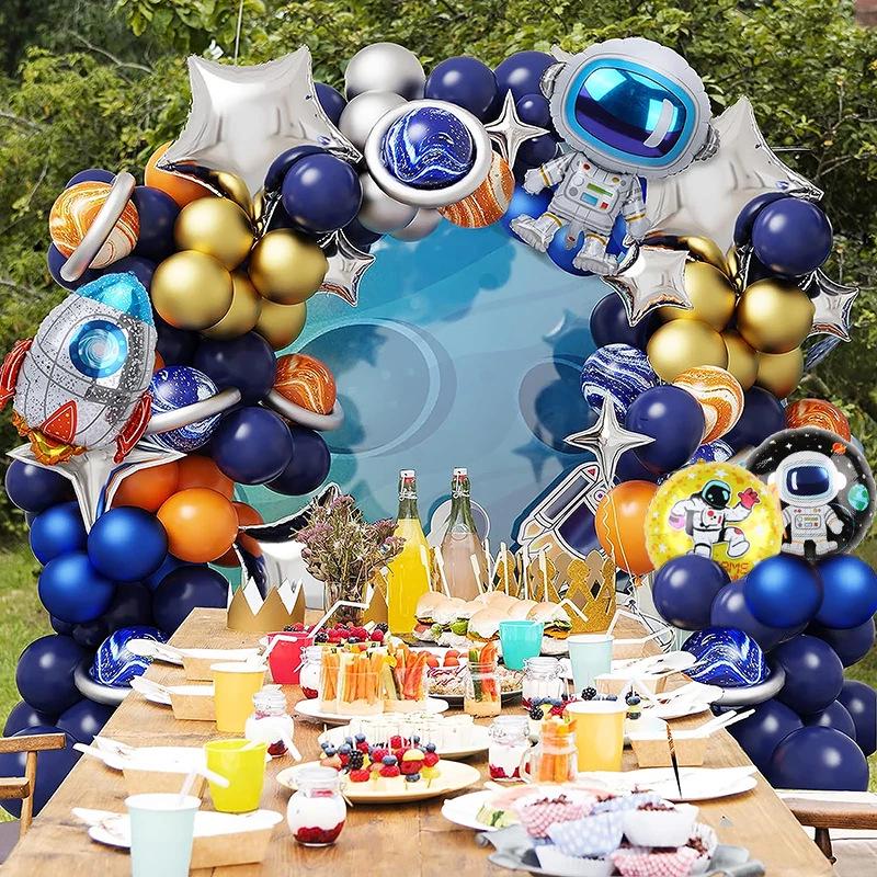 Space-Themed Rocket Balloon Set for Children's Birthday Party