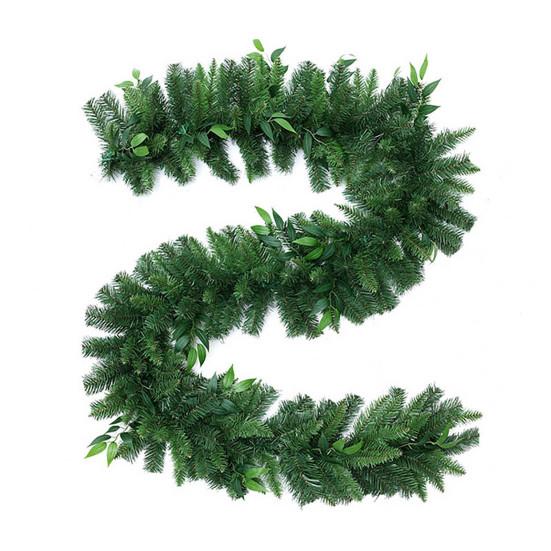 Guirlande de cèdre de Noël de 9 pieds Guirlande de cèdre artificielle réaliste Guirlande d'aiguilles de pin artificielles pliables