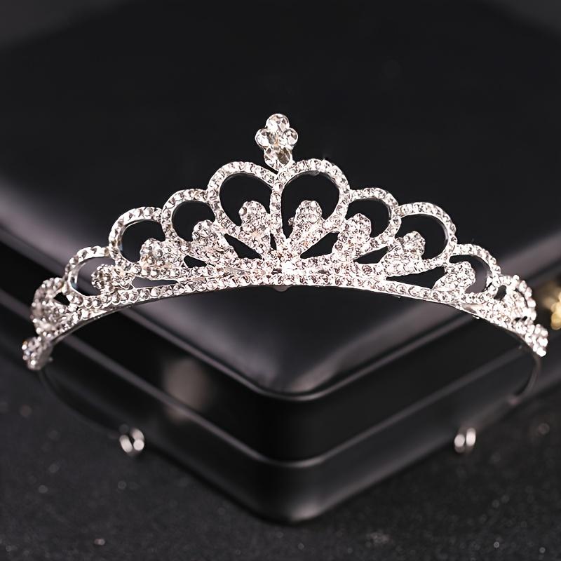Silver Color Crystal Crown Tiara Rhinestone Prom Diadem Bridal Wedding Hair Accessories Jewelry Crown Tiara for Women Bride Gift