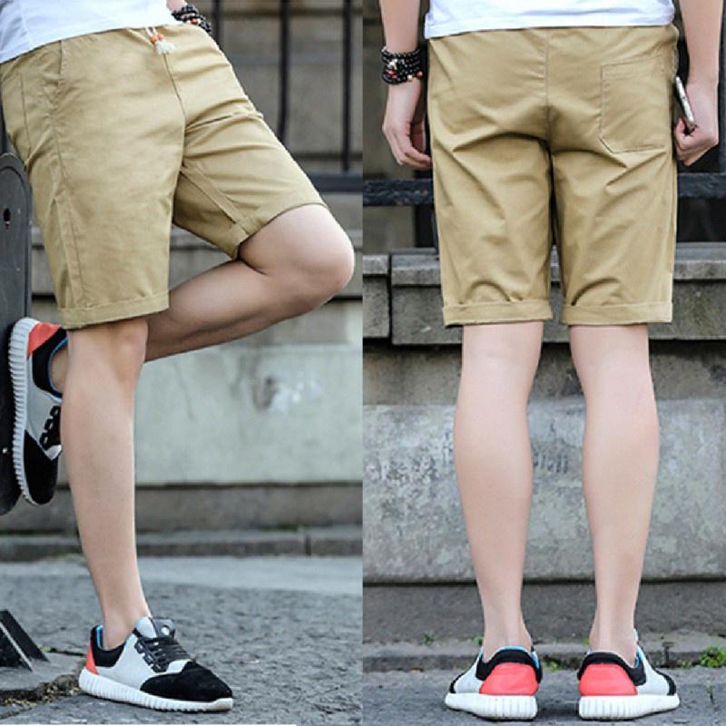 Men's Summer Mid-rise Straight Large Plus Size Casual Wild Five-point Pants