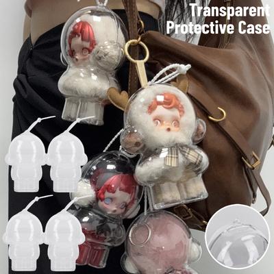 Klare Hülle für Skull Panda Winter Movement 1-5 Stück Transparente Schutzhülle Staubdichte Aufbewahrungsbox für Puppenzubehör