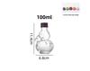High-Value Blessings & Wealth 500ml Transparent Thick Glass Fruit Wine Bottle