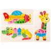 Big Size Cartoon Animal 3D Wooden Puzzle Jigsaw For Children Montessori Assemble Early Education Puzzle Game Toy Baby Gift
