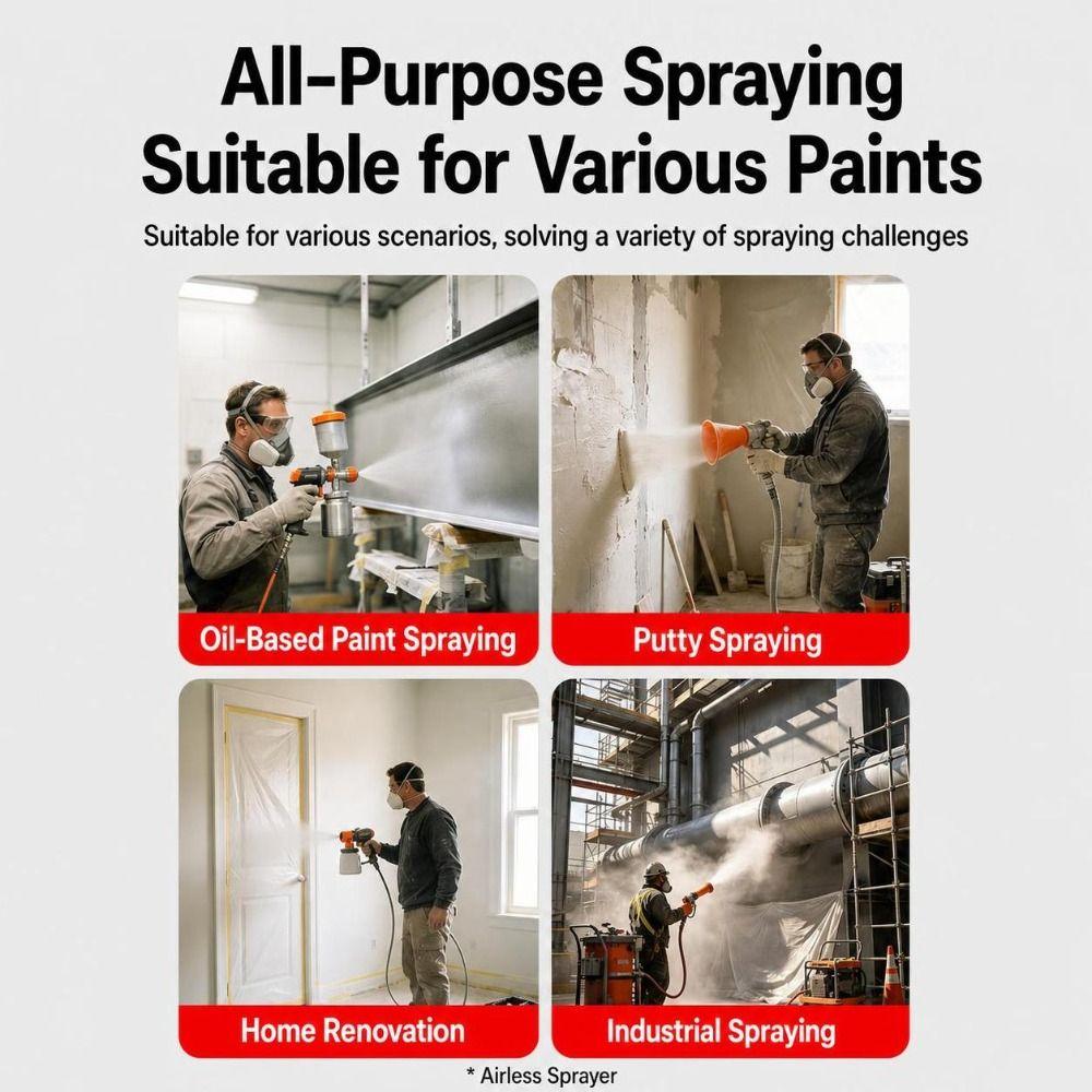 Pressure Fed Airless Sprayer Nozzle Stainless Steel Paint Nozzle  Putty Application