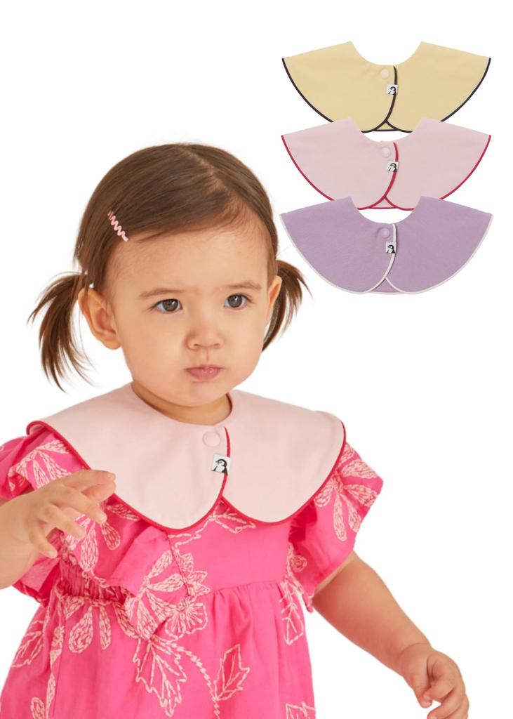 Konny Baby Bib Set Baby Bib Rolling Bib Absorbent and Quick Drying Simple Girl Boy Baby Coordination Baby Shower Gift Stylish Present 3 Strawberry