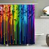 Brightly Colored Waterfall Shower Curtain Rainbow Bathroom Decor For Kids Or Teens!