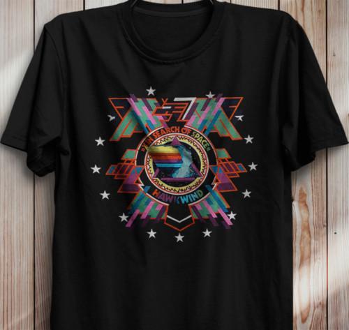 Auf der Suche nach dem Weltraum Vintage 1971 Hawkwind T-Shirt Dave Brock Nik Turner Dettma