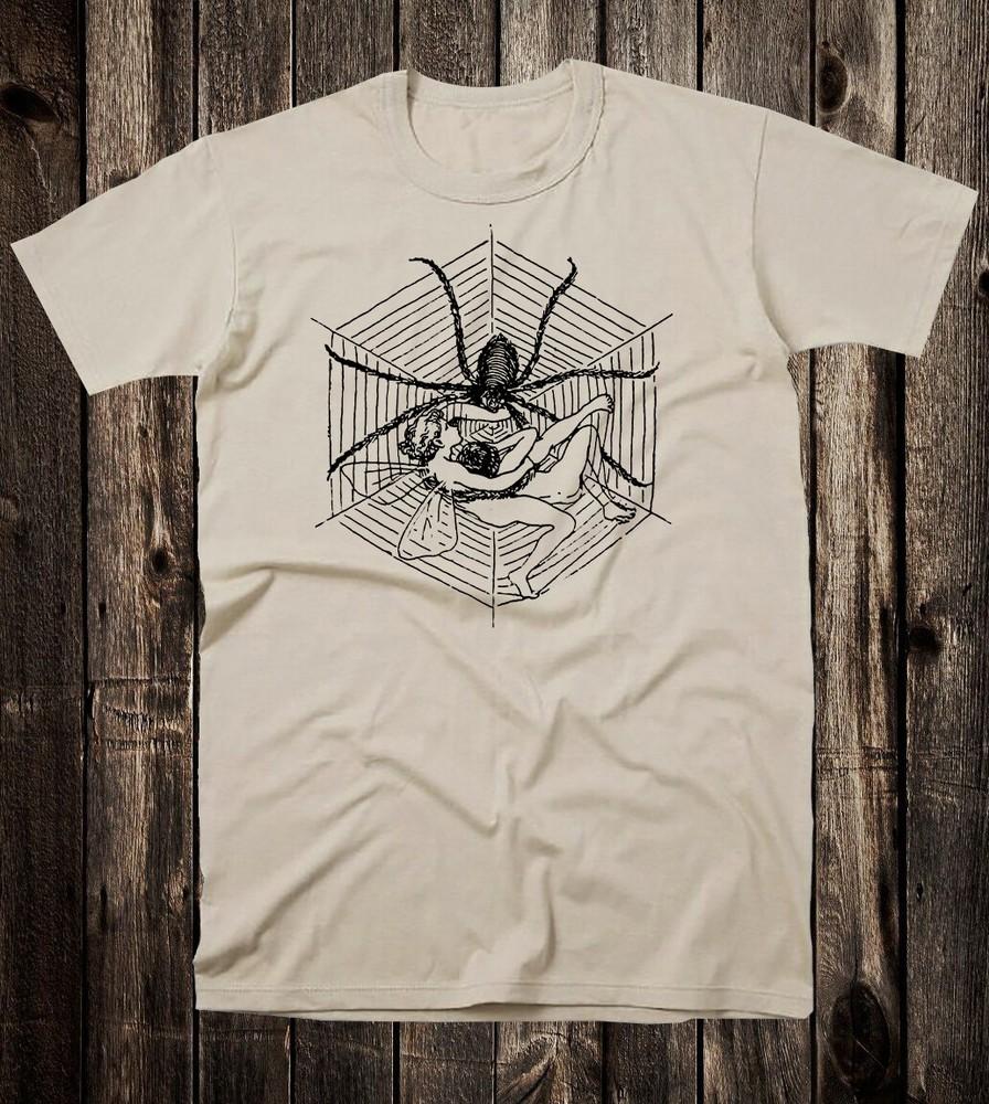 Готическая футболка в винтажном стиле, футболка, оккультное, викторианское искусство, ведьма, фея, паутина, унисекс футболка S