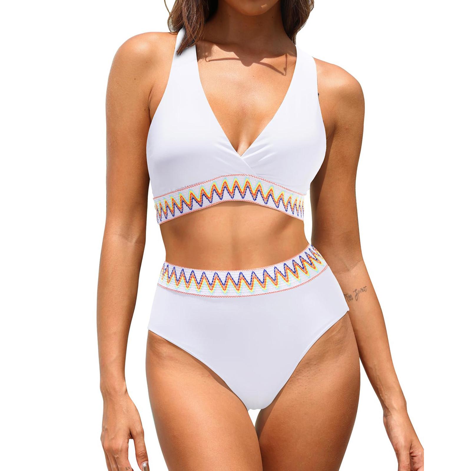 

Женский раздельный сексуальный бикини, модный бюстгальтер с высокой талией, мягкий купальник без стального бюстгальтера XL