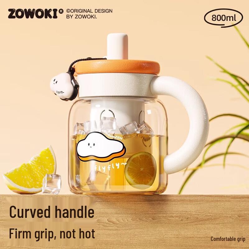 Zaowu Collection 800ml Glass Water Bottle for Tea
