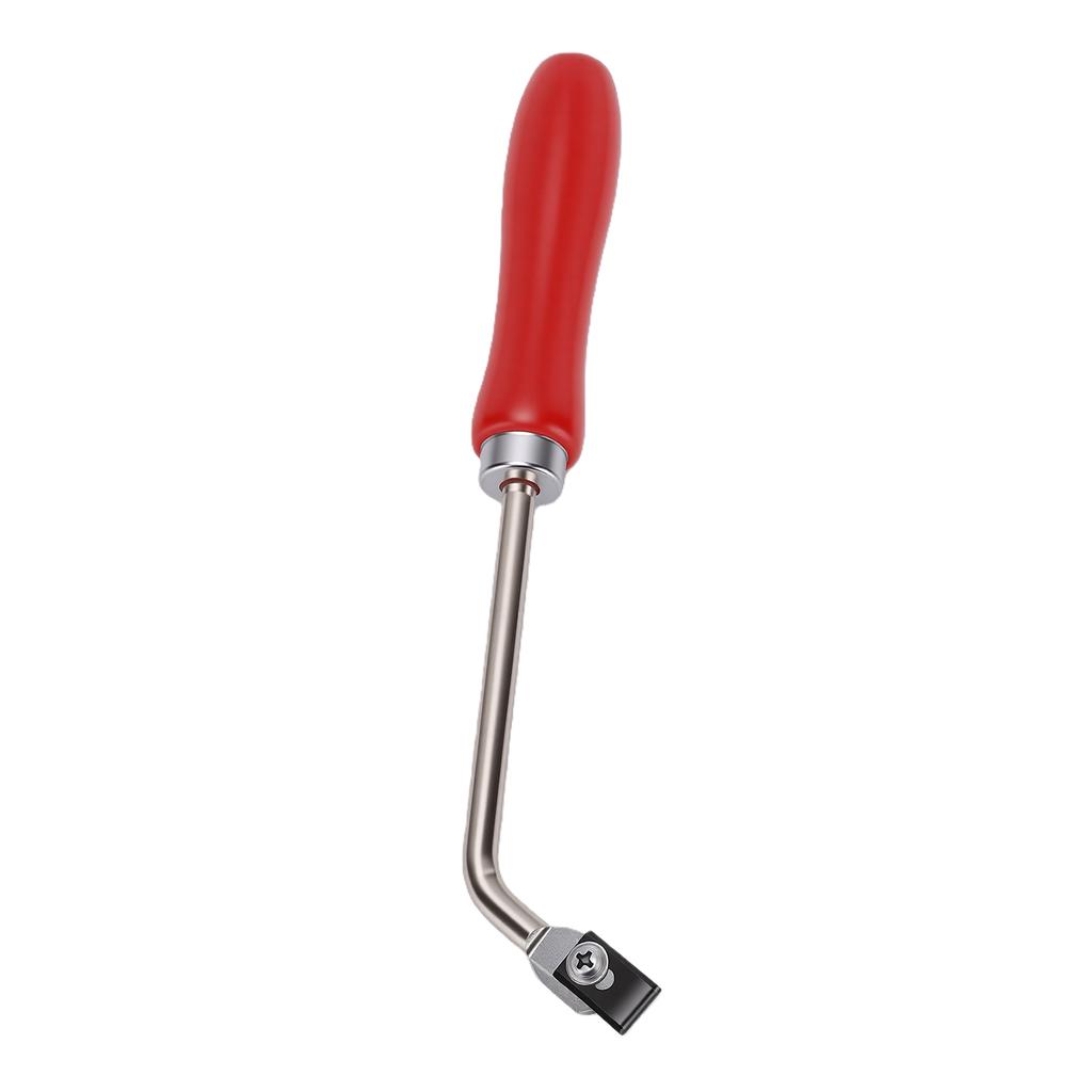 Rowkarka do podłóg Solidny stalowy frez do rowkowania z 3 zapasowymi ostrzami do montażu podłóg z tworzywa PVC Czerwony buk handle