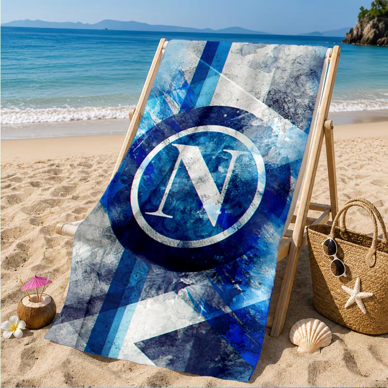 Asciugamano da Spiaggia Simbolo Energetico Blu Napoli, Asciugatura Rapida, Facile da Curare, Adatto Sia per il Fitness che per le Vacanze al Mare, Essenziale per lo Sport
