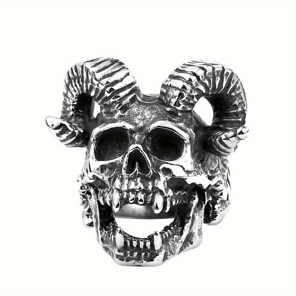 Hip-hop Skull Men's Ins Style Niche Retro Snake Skull Jewelry Ring