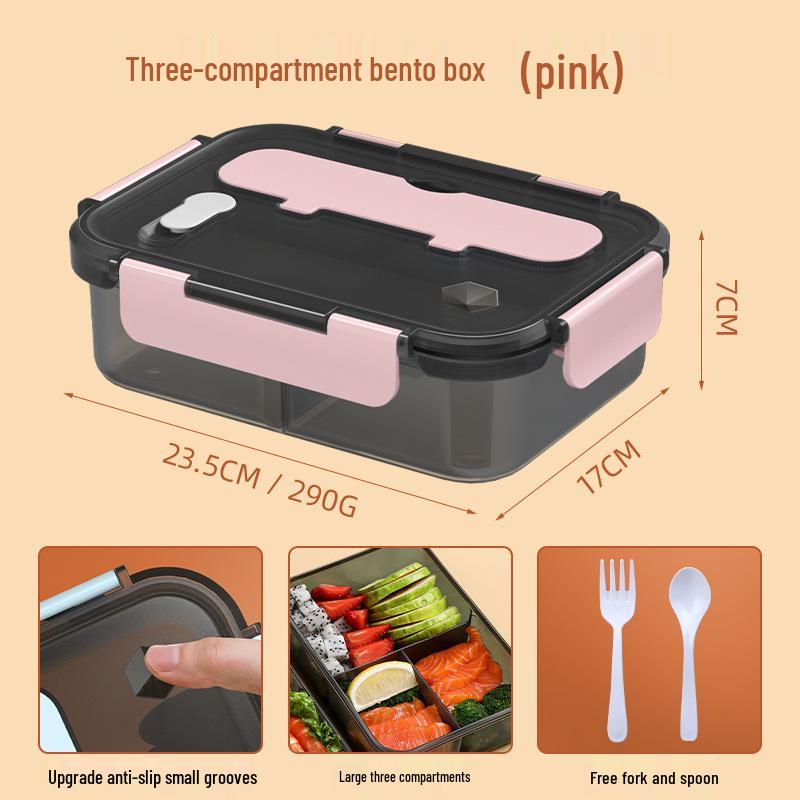 Insulated Bento Lunch Box with Lid - Large Capacity, Food-Grade, Portable for Students and Office Workers