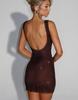 Women's Winter 2024 Rhinestone Backless Dress with Spaghetti Straps - Solid Color, Sexy & Sleeveless, Waist-Hugging Design