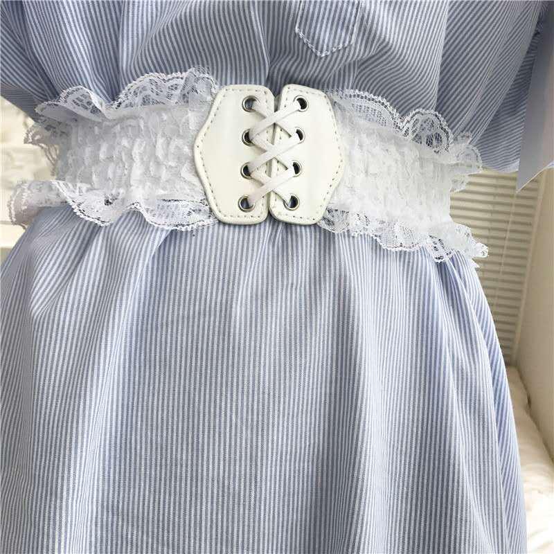 Cute Vintage Lace Corset Belt for Dresses - Stretchable Waist Cincher for Women