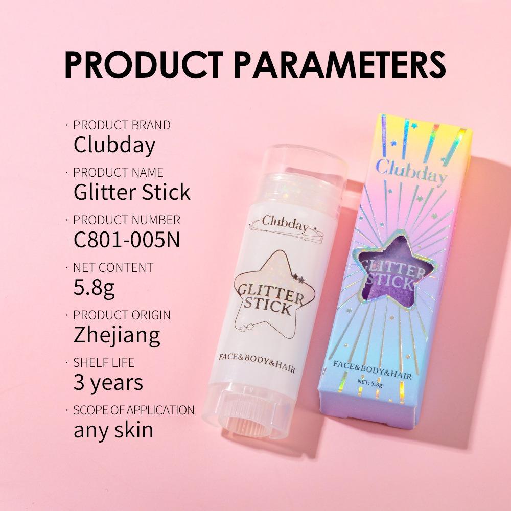 Sparkling Sequins Glitter Gel Stick Highgloss Shine White Pearl Pink Eyeshadow Glitter Face Body Painting Brighten Stage Makeup
