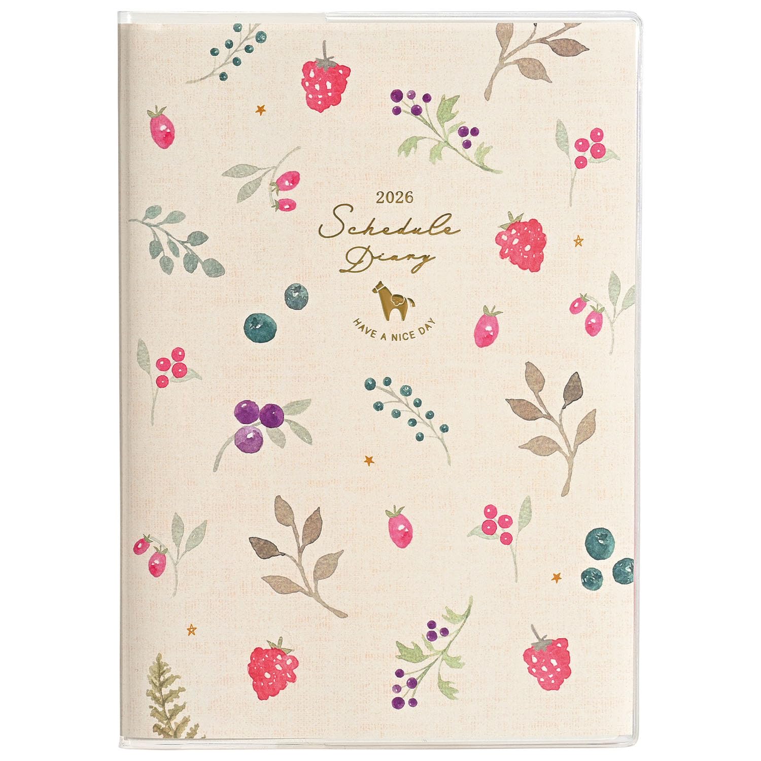 

Kutsuwa Color Index Planner, 2026, B6, Weekly, Monday Start, Berry Beige, 128SHB, December 2025 Start