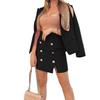 FD430 Autumn/Winter 2024 Women's Chic Two-Piece Set: Blazer & Midi Skirt