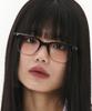 Hangeul Square Horn-Rimmed Two-Tone Black