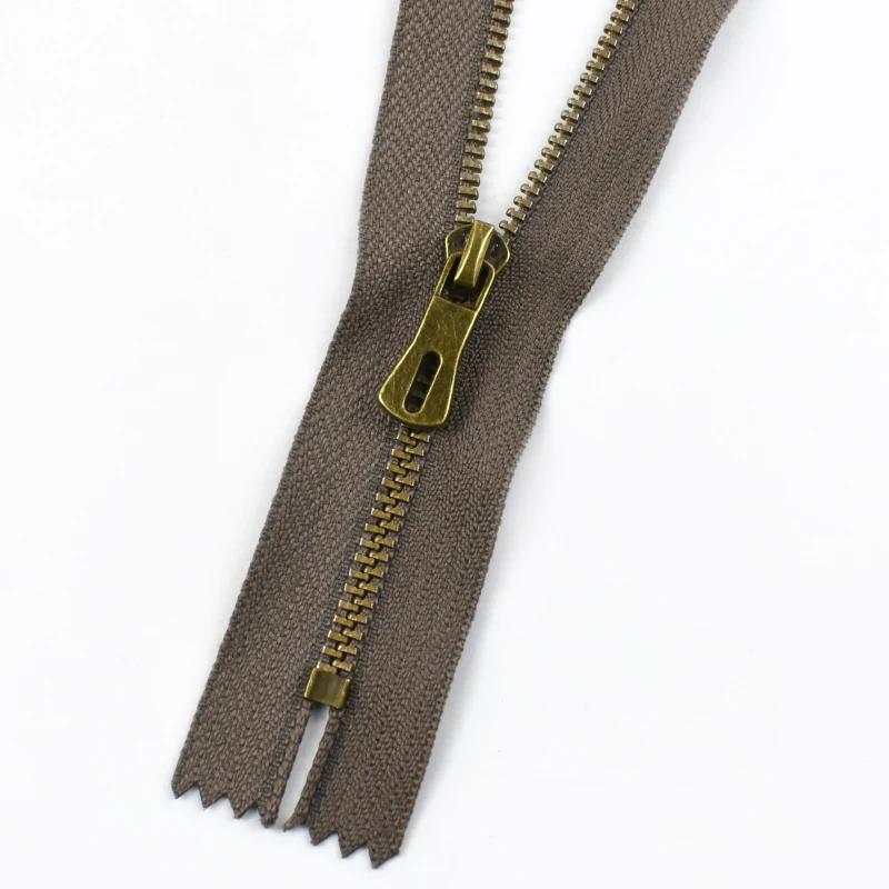 1-10Pcs 15-30cm 5# Metal Zippers Close-end Auto-lock Zipper for Pocket Jeans Backpack DIY Garment Sewing Repair Zip Accessories