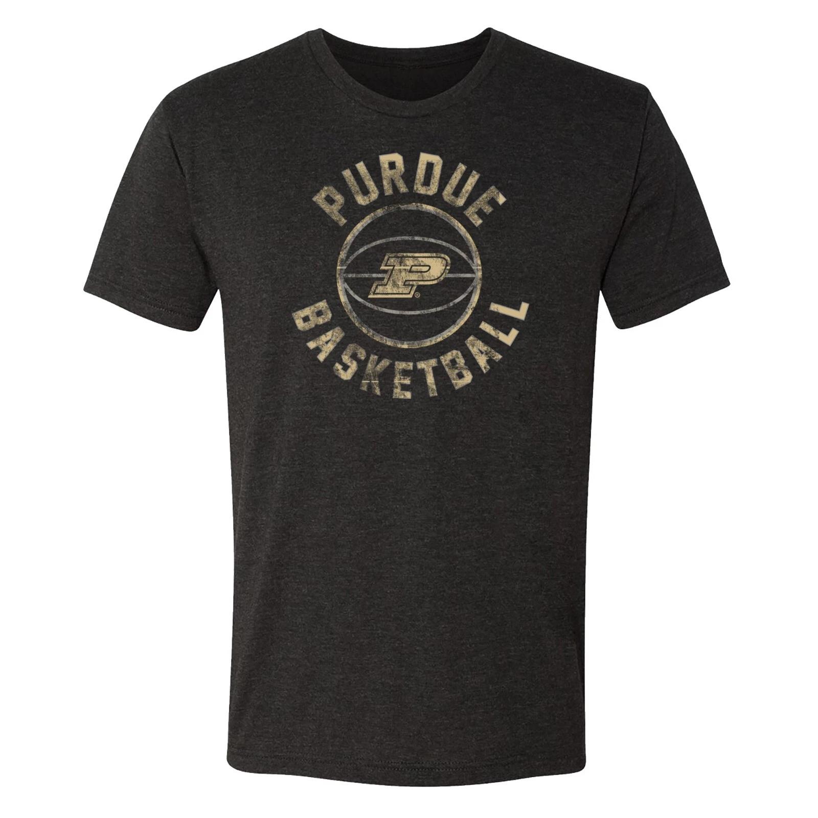 Purdue Boilermakers Basketball Distress Triblend T-Shirt - Vintage Black 3XL