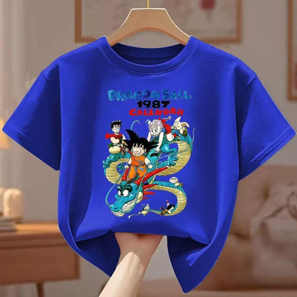 Dragon Ball Kids Tshirt Goku Dragon Print Casual Short Sleeve Tee 100