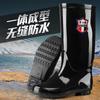 Jundeng Male High School Short Tube Rain Shoes 36-45 Rain Boots Construction Beef Tendon Sole Rubber Shoes Aquaculture Non-slip Men's Water Shoes