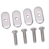 4 Sets Kayak Rail Screw Stainless Steel M5 Thread Rust Proof Boat Track Nuts for Canoes