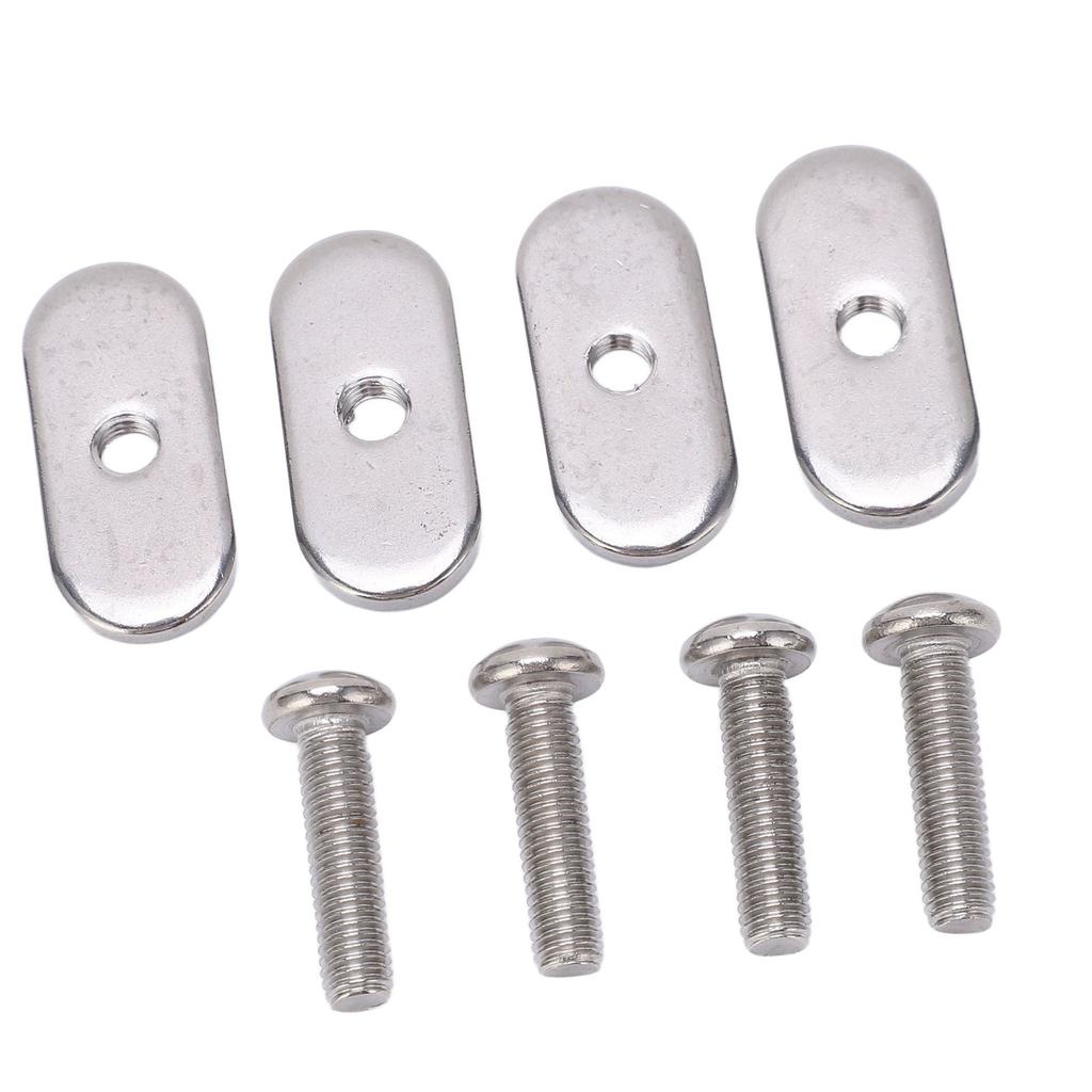 4 Sets Kayak Rail Screw Stainless Steel M5 Thread Rust Proof Boat Track Nuts for Canoes