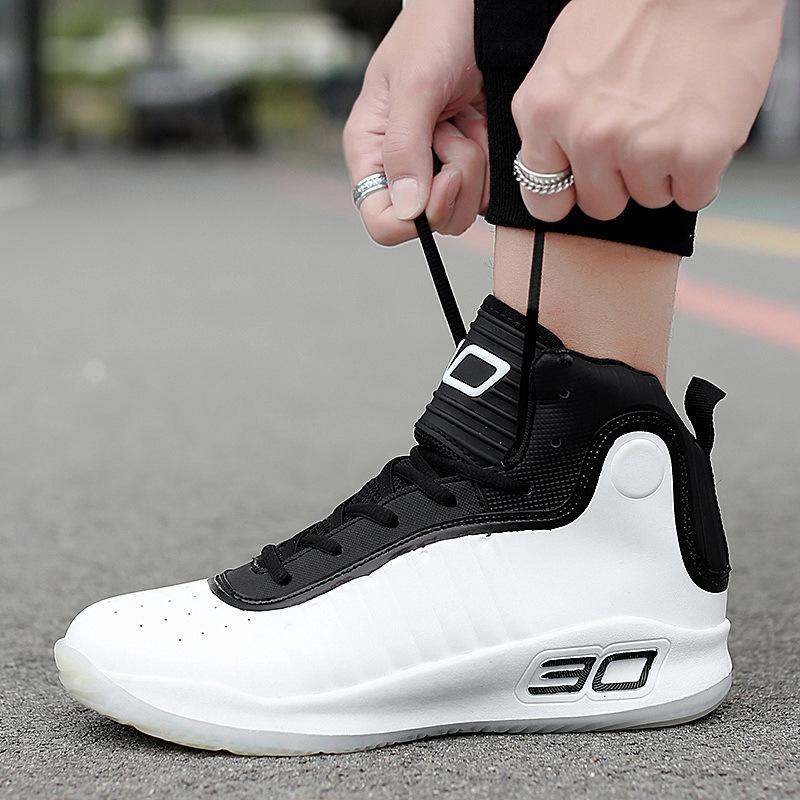 

2025 summer new basketball shoes men s high-top middle school students actual combat sneakers cement ground outdoor leisure and comfortable sports 36