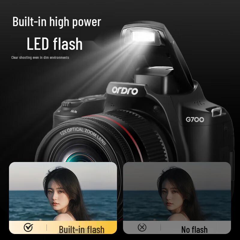 ORDRO G700 4K Digital Camera with 12x Optical Zoom (CN version)