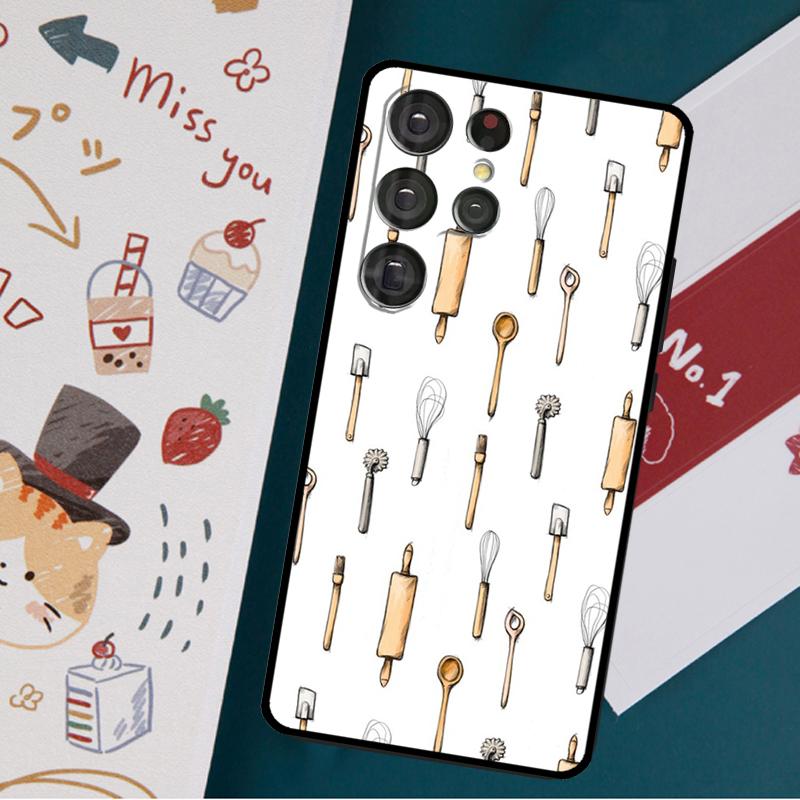 Baking Cook Chef Case For Samsung Galaxy S23 S22 Ultra S21 S20 FE S9 S10 S22 Plus Note 20 Note 10 Plus Cover