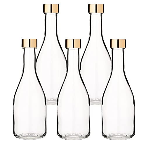 5 X 300ml Clear Glass Water Bottles, Storage & Refill Containers, Made In Japan, GLASS BOTTLE SA300PGFG5