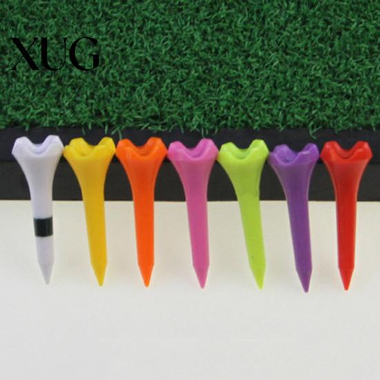 Tough Golf Tee 10Pcs 38/70/82MM Striped Height Adjustable Sharp Tip Plastic Ball Holder Training Aid Spike Kit Accessories Golfer Gifts