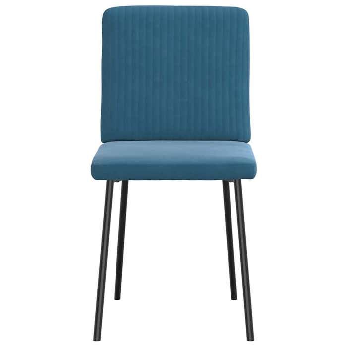 VidaXL Dining Chairs Set of 4 Blue Velvet 3315296