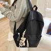 Schoolbag: Fashionable and Fresh Schoolbag, Large Capacity for Girls, High School, Junior High School, Simple Solid Color, Versatile Commuter Backpack