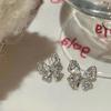 Boucles d'oreilles papillon en zircon de luxe uniques élégantes en strass brillantes pour femmes bijoux d'oreille charm tendance cadeaux