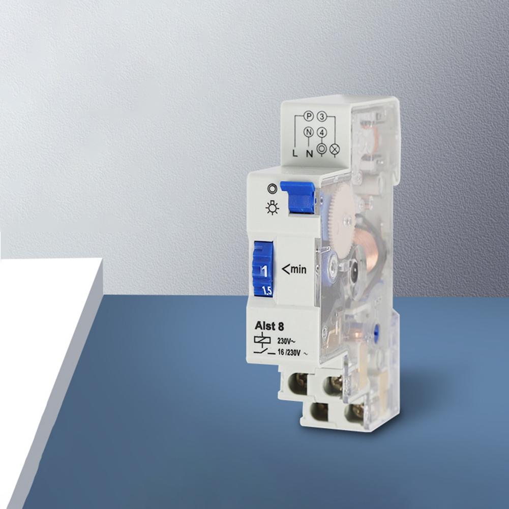 Mechanical Timer Switch for Stair Lights 230V with Adjustable Off Delay Relay for Stairway and Display Lighting Systems