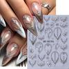 Heart-shaped Luxury Necklace Design Nail Stickers