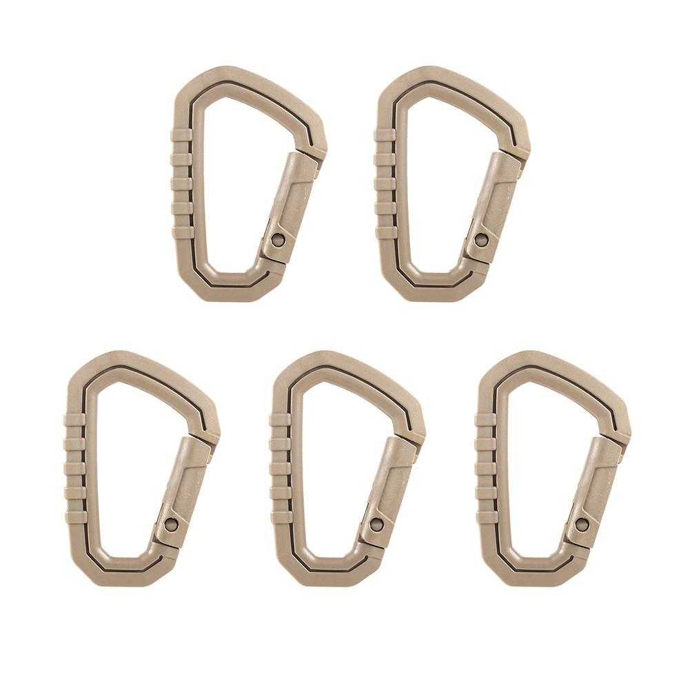 5 Stück Hike Hang Karabiner Molle Leichte Schnalle Schlüsselanhänger Haken Rucksack Outdoor Bergsteigen Camping Taktischer D-Ring Schnalle