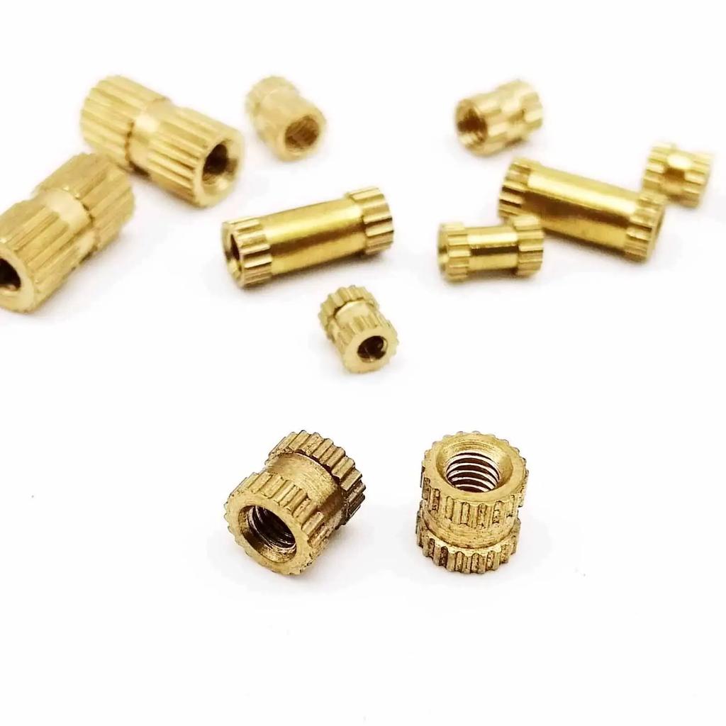 1 Box Total 400pcs Injection Molding Knurl Insert Nut Embedded Nutsert Assortment Kit Set 10 Mix Size M2 M3 Solid Brass Copper