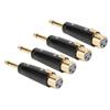 4Pcs XLR Adapter Audio Converter Metal 6.35mm Single Track Male to Female LZ1167G