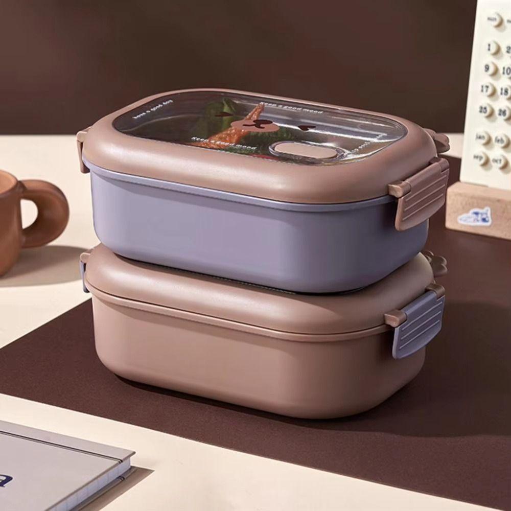 Microwaveable Insulated Lunch Box Little Bear 2 Compartment Lunch Box  Winter