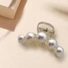 Sweet Mini Round Faux Pearls Hair Clip Non-slip Cross Teeth Back Head Small Hair Claw Styling Hair Accessories