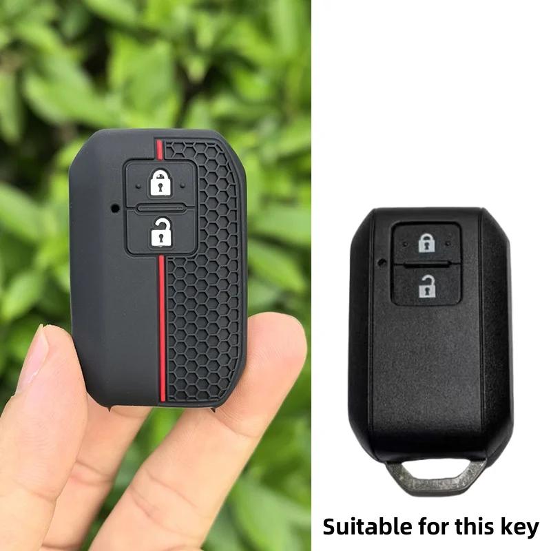 

2 Buttons Silicone Car Key Cover Key Case for Suzuki Swift Wagon R Monopoly Type Remote Keyless Shell Fob Keychain Accessories чёрный