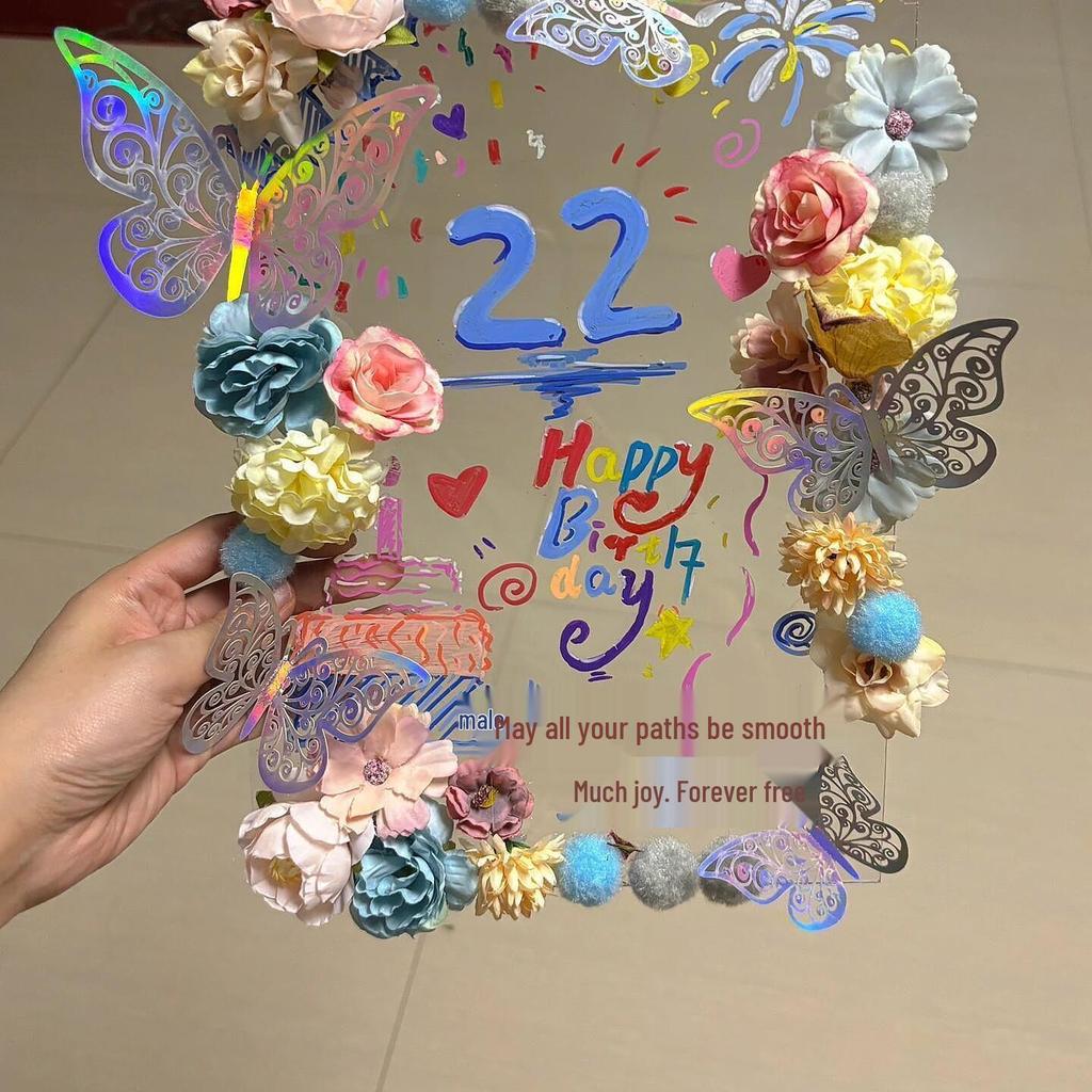 Acrylic Butterfly Photo Frame Ornament: Handmade DIY Gift for Graduation or Birthday